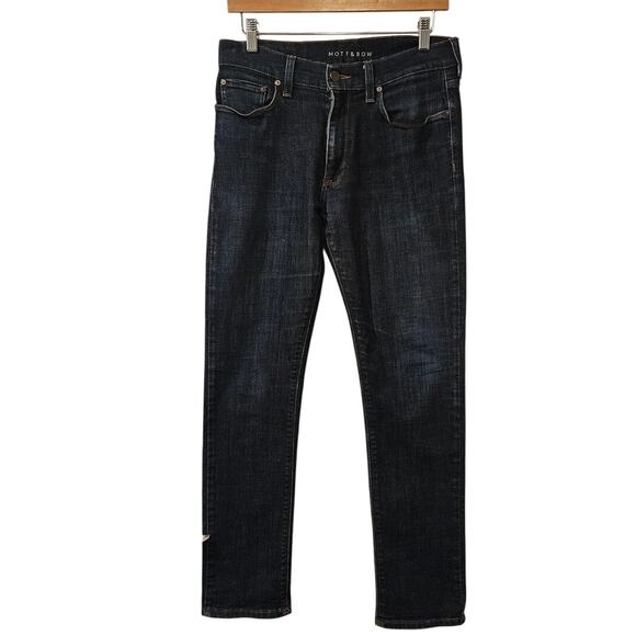 Mott & Bow Slim Wooster Jeans Mens 31x30 Deep Blue Dynamic Stretch Denim‎ - Picture 1 of 8
